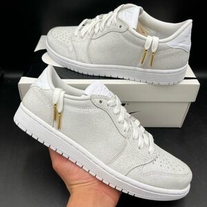 Size 9.5 - Air Jordan 1 Retro Low NS No Swoosh Triple White 2018